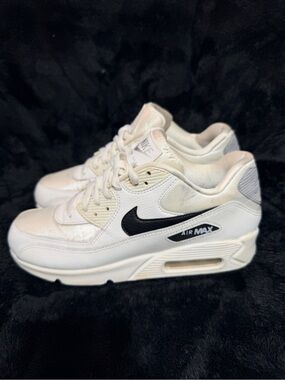 Nike Air Max White Sneakers with Black Swoosh